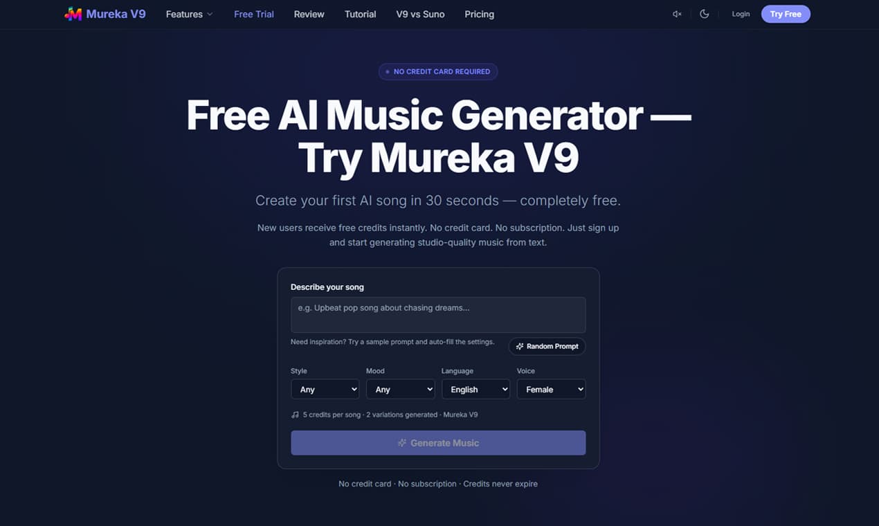 Mureka V9 AI Music Generator - Product Image